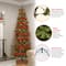 7.5 ft. Pre-lit Kingswood Fir Pencil Artificial Christmas Tree, Multicolor Lights
